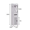 VECELO Bathroom Corner Shelf, Narrow Storage Cabinet with Toilet Paper Scroll & Magnetic Door for Small Space, White - 3 of 4