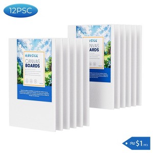 HANSILK 6pk 5x7 inch Canvases for Painting, Canvas Panels 5x7 inch, 100% Cotton Acid-Free, Art Boards for Oil & Acrylic Painting - 1 of 4