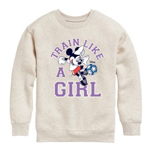 Boys' - Disney - Train Like A Girl Graphic Long Sleeve Fleece Sweatshirt - 1 of 4