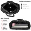Puffer Tote Bag for Women, Large Quilted Puffy Handbag Lightweight Winter Down Padding Lattice Satchel Purse (Black) - 4 of 4