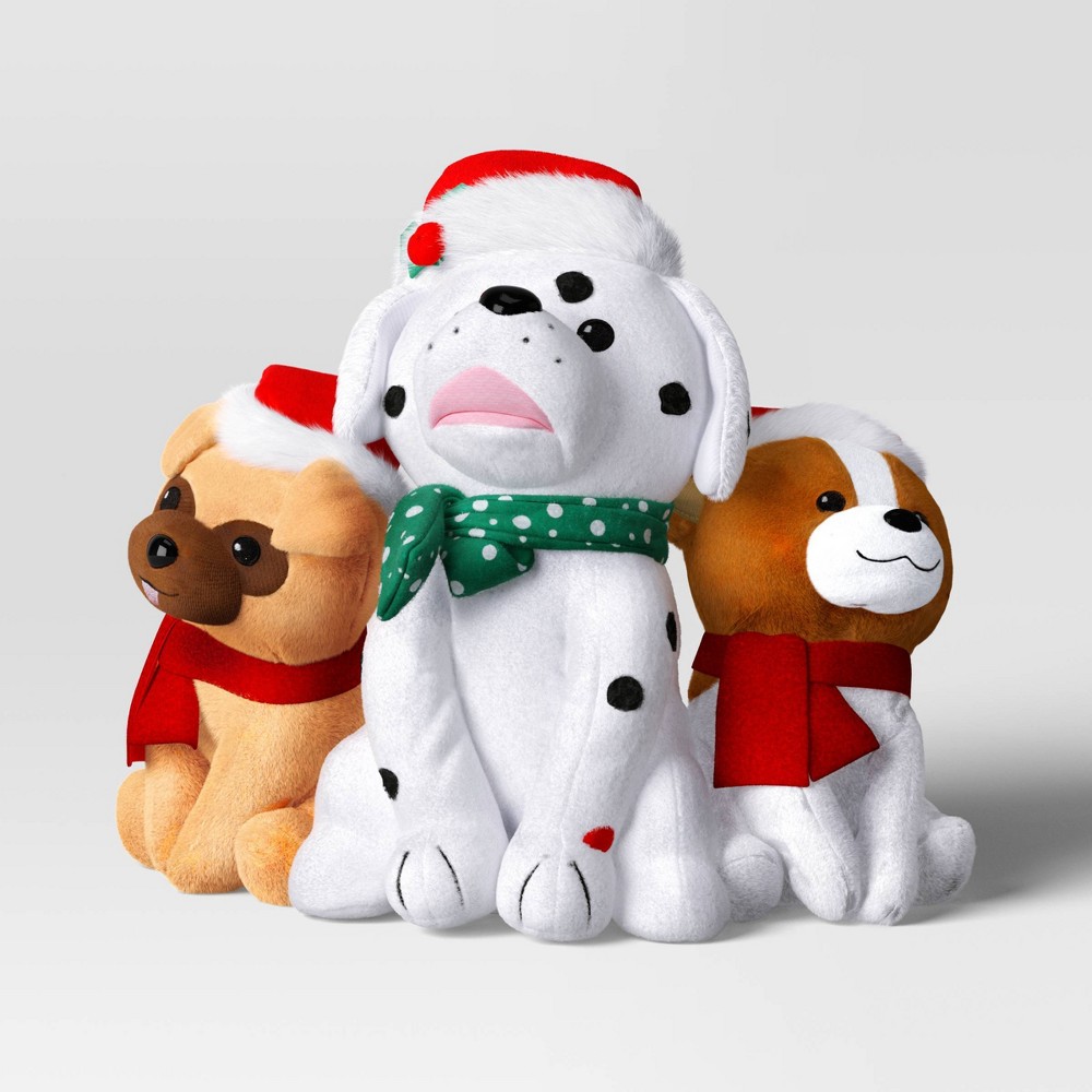 Battery Operated Animated Plush Dogs Christmas Figurine - Wondershop™