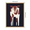Kate & Laurel All Things Decor 18"x24" Sylvie Farm Cow Framed Canvas by Hannah Beisang Natural - 3 of 4