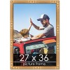 PosterPalooza | 27x36 Thin Bamboo Picture Frame, UV Acrylic, 2 Finishes - Gold and Brown - 2 of 4