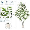 Acekool Artificial Eucalyptus Tree, Faux Olive Tree Indoor with White Pot, Slender Leaves, Home Office Living Room Decor, Low Maintenance - 3 of 4