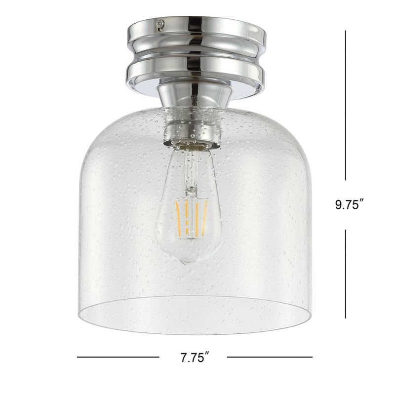 7.75" Metal/Glass Domenic Flush Mount (Includes Energy Efficient Light Bulb) - JONATHAN Y, 5 of 9