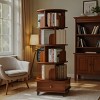 Rotating Bookshelf, 360 Degree Display 5 Tier Corner Bookshelf with Drawer - 2 of 4