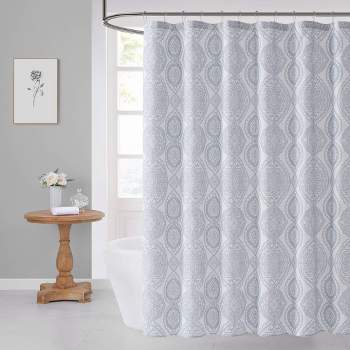 VCNY 72"x72" Chester Damask Cotton Rich Fabric Shower Curtain