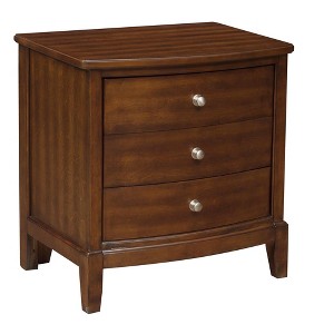 NicBex 3 Dovetail Drawers Mirrored Nightstand,Bedside Table with Nickel Tone Knobs,Modern Side Table for Bedroom - 1 of 4
