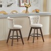 Lyngins 26 Inch Velvet Counter Stools Set of 2,360° Swivel Bar Stools with Button Tufted Back,Dining Chair for Kitchen Island - 4 of 4