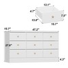 Famapy White 9 Drawer Dresser Woodgrain Finish Ball Pulls Storage Cabinet - 3 of 4