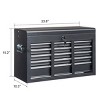 SEVOBAL Metal Tool Box Top Storage Portable Tray Tool Box Lock Safety Handle Portable Tool Chest Cabinet for Garage Warehouse, Black, 68"*33"*42" - 3 of 4