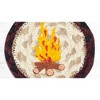 Earth Rugs Rustic Cabin Campfire Coaster 5"x5" Seasonal Drink Accessory - 2 of 3