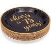 Sparkle and Bash 48 Pack Black Paper Plates for 75th Party, Cheers to 75 Years (9 In) - 4 of 4