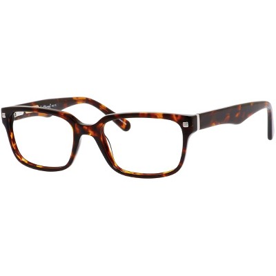 Ernest Hemingway H4663 52mm Unisex Acetate Rectangular Designer Eyeglasses OR Blue Light Filter OR Reading Glasses in Tortoise Havana Brown Gold