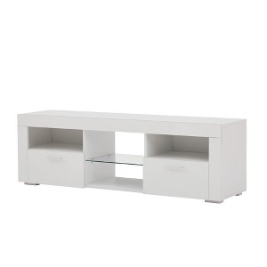 NicBex TV Stand with LED Lights for TVs up to 55 Inches,Modern Entertainment Center with Open Shelves and 2 Cabinets - 1 of 4