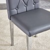 CAVINAS Velvet Armless Chairs, Dining Chairs with Metal Legs, Grid and Buckle Design for Kitchen, Conference Room, Living Room - 3 of 4