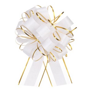 Unique Bargains Christmas Wedding Car Basket Gift Wrapping Large Organza Pull Bow 20 Pcs - 1 of 4