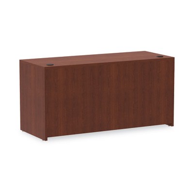 Medium Cherry Office Credenza with Drawer and Filing Cabinet