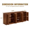 ModernLuxe Wavy Sideboard with Curved Design, Storage Cabinet Versatile TV Stand & Vintage Style Accent Cabinet - 3 of 4