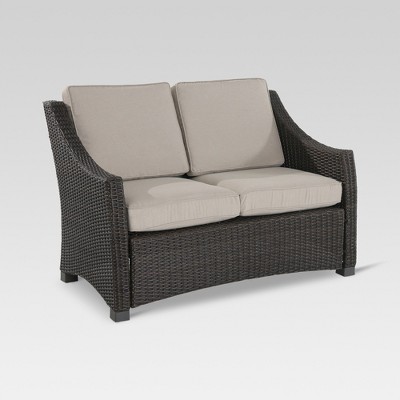 threshold wicker loveseat