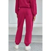 Attraco Women's Fallfreshness Unisex Airplane Model Travel Sweatpants Fleece Lined Waistband with Side Pockets Sport Pants - 4 of 4