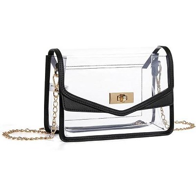 Generic Clear Bag for Stadium Events Clear Crossbody Purse Stadium Approved Women Transparent Shoulder Bag for Concerts