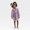 Toddler Girls' Long Sleeve Embroidered Woven Dress - Cat & Jack™ - 3 of 3