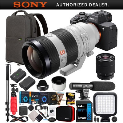 Sony a7 IV Full Frame Mirrorless Camera w/ 100-400mm F4.5-5.6 GM + 28-70mm 2 Lens Kit