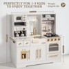 ROBOTIME Play Food and Toy Kitchens, Play Kitchen Playset with Wash Basin and Ice Maker, for Children's Gift, White, 38"*14.2"*39.8" - 4 of 4