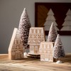 9.5"H, 12"H and 16.25"H Sullivans Brown Bottle Brush Tree - Set of 3, Christmas Decor - 3 of 4