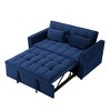 DOMETOUR 55 Inch Pull-out Sleeper Upholstered Sofa Bed with Two Pillows, Futon Convertible Sofa Bed Velvet Loveseat for Living Room Bedroom - 4 of 4