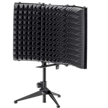 Stage Right by Monoprice Portable and Foldable Microphone Isolation Shield w/ Desktop Stand