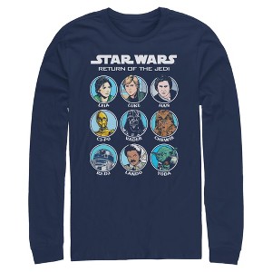 Mens Star Wars Cartoon Portraits Long Sleeve Shirt - 1 of 4