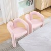 NicBex Modern Wood Accent Chairs Set of 2, Velvet Fabric Living Room Chair, Barrel Dining Chair for Living Room, Dining Room - 2 of 4