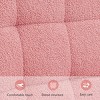 GlasFlength Task and Office Chairs Armless Office Chair Ergonomic Rolling Computer Desk Chair Work Chair for Office, Pink, 25"*23.7"*37.6" - 3 of 4