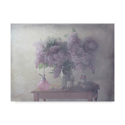 Large Purple Lilacs Botanical Canvas Print