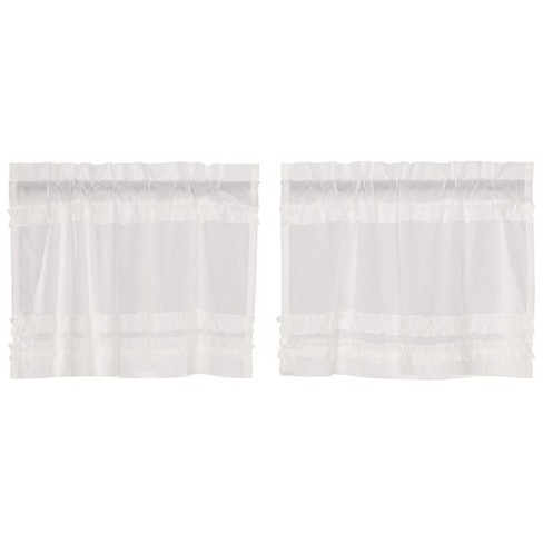 Vhc Brands White 36 X 24 Inch Rustic, 24 Inch Curtains Target