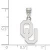 Black Bow Jewelry 14k White Gold Oklahoma Sooners NCAA Medium Pendant - 2 of 3