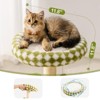 Mewoofun Pet Beds Small Cat Tree Tower with Scratching Post Removable Cat Perch Cute Cat Tree Interactive Cat Toys, Green, 16.14"*6.69"*12.6" - 3 of 4