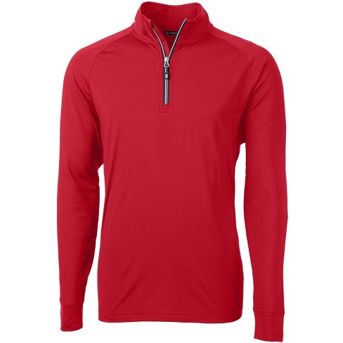 Men's Cutter & Buck White/Navy St. Louis Cardinals Adapt Eco Knit Hybrid Recycled Quarter-Zip Pullover Jacket Size: 3XL