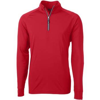 Cutter & Buck Adapt Eco Knit Stretch Recycled Mens Big and Tall Quarter Zip Pullover Jacket