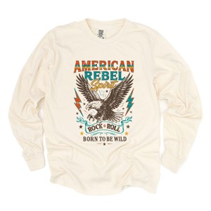 Simply Sage Market American Rebel Spirit Distressed Garment Dyed Long Sleeve - 1 of 4