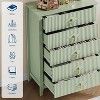 42.9”Tall Fluted 5-Drawer Wood Dresser–Modern Chest of Drawers & Storage Organizer for Living Room, Hallway, Entryway - 3 of 4