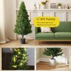 Sandinrayli Artificial Topiaries Boxwood Trees 63 in. Green Artificial Boxwood Topiaries Within Containers, (2-Piece) - 4 of 4