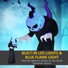 Whisen Halloween Inflatables Outdoor Decorations Pumpkin Reaper Decoration, Ghost Blow Up LED Yard Decor - Black - 3 of 4