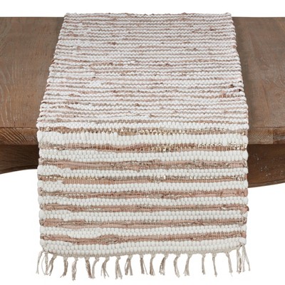 Saro Lifestyle Foil Strip Chindi Runner