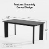Wooakway 30" H Gracefully Curved Table 500lb Heavy Duty Capacity Dining Table for Sophisticated Spaces (Black/Walnut/Natural) - 4 of 4