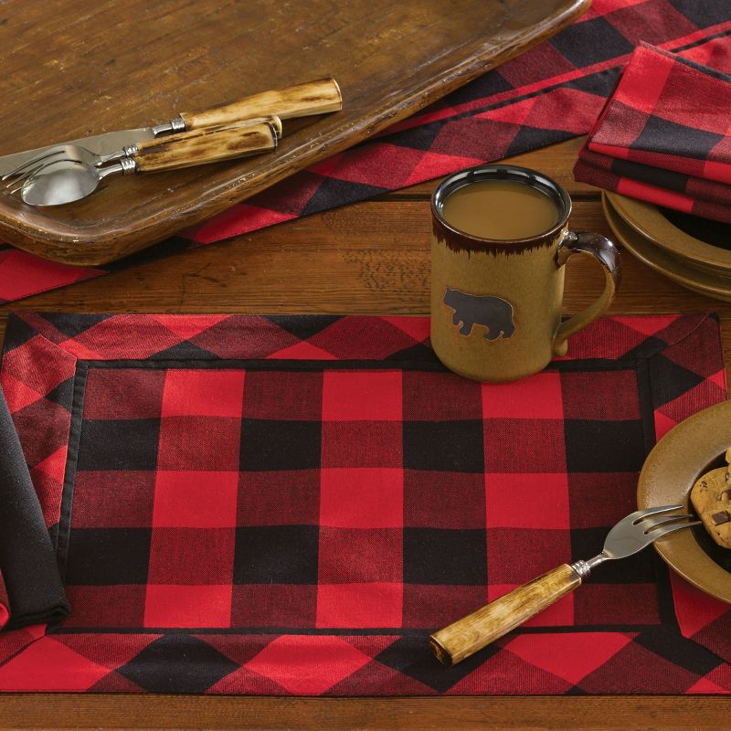 Park Designs Red & Black Buffalo Check Placemat Set of 4, 2 of 5