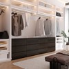FUFU&GAGA Dark Wood Dresser With 6 Drawers Storage Cabinet Chest TV Stand Entertainment Chest - 4 of 4