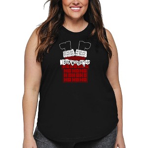 LA Pop Art Chimney Santa - Women's Word Art Tank Top - 1 of 4